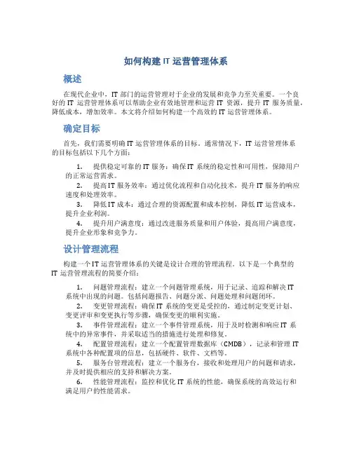 如何构建it运营管理体系