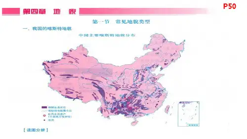 人教版2019高中地理填充图册必修第一册第四章地貌参考答案