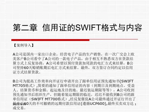 第2章 信用证的SWIFT格式与内容