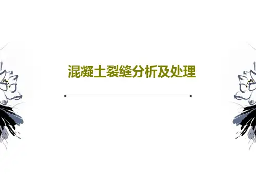 混凝土裂缝分析及处理17页PPT