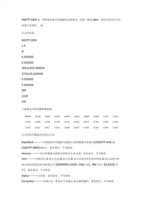 DEM格式