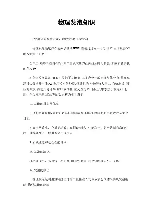 物理发泡知识