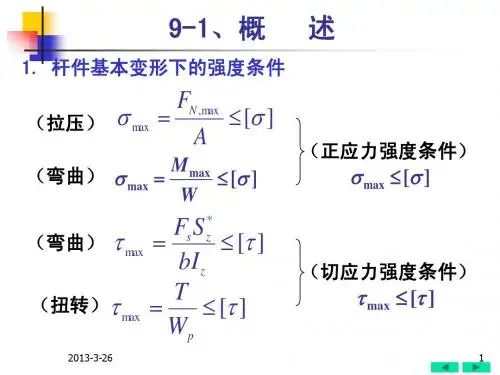 (正应力强度条件)
