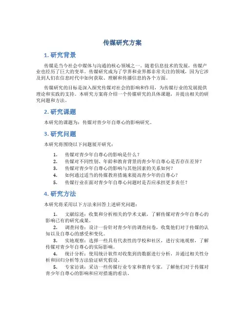 传媒研究方案