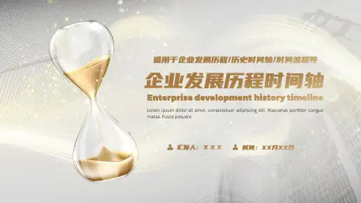 企业发展历程时间轴动态PPT