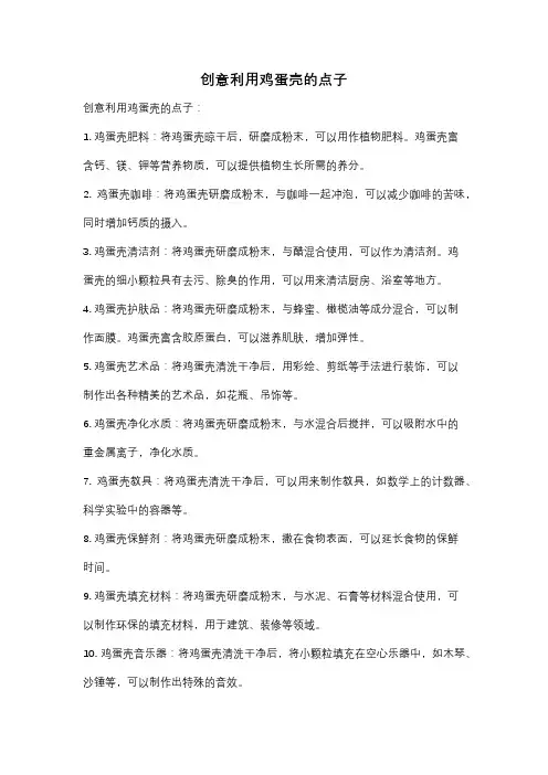 创意利用鸡蛋壳的点子
