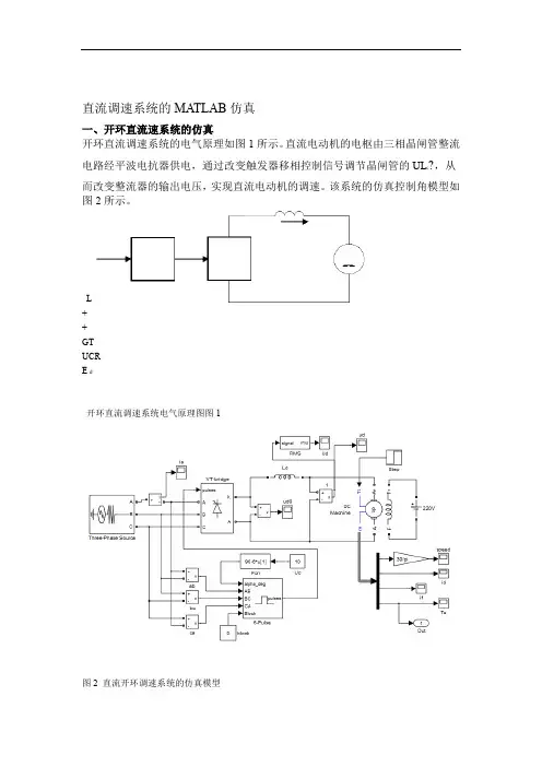 直流调速系统的MATLAB仿真参考程序汇总