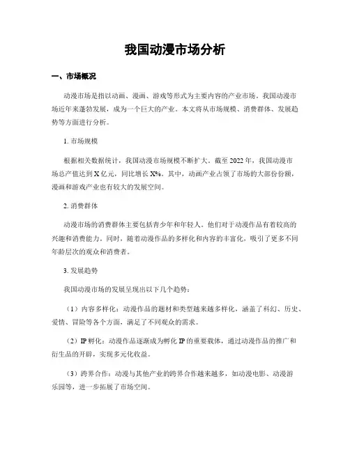 我国动漫市场分析