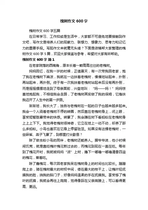 槐树作文600字