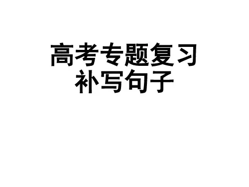 高考视导课   补写句子