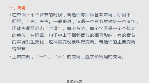 现代汉语音变PPT课件