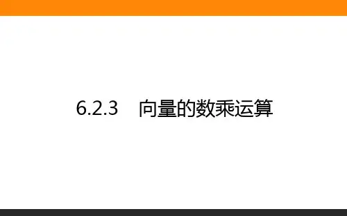 高中数学 必修2(人教版)6.2.3向量的数乘运算