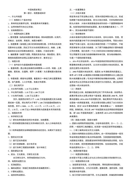 中国地图史笔记