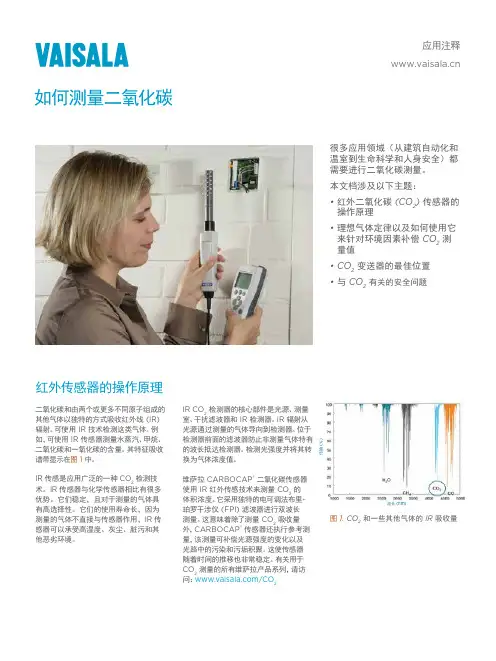 维萨拉红外二氧化碳传感器应用注释说明书