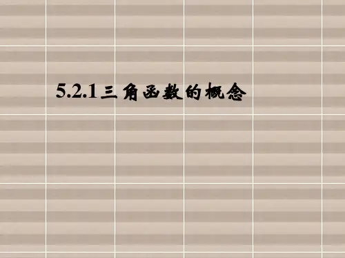 三角函数的概念 课件PPT