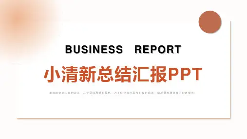 小清新总结汇报PPT模板