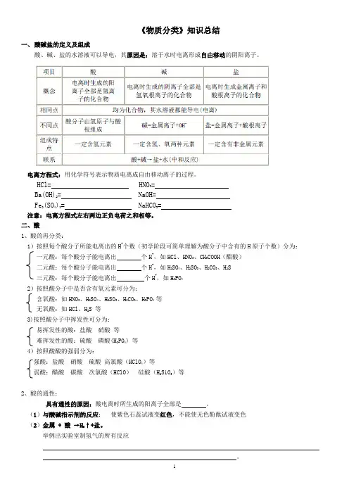 酸碱盐基本知识复习