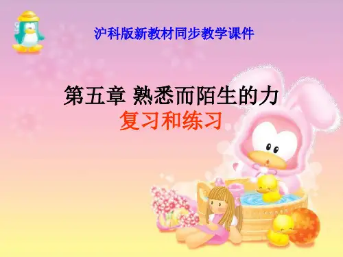 沪科版《第五章-熟悉而陌生的力》复习和练习ppt课件2