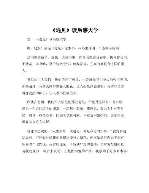 《遇见》读后感大学