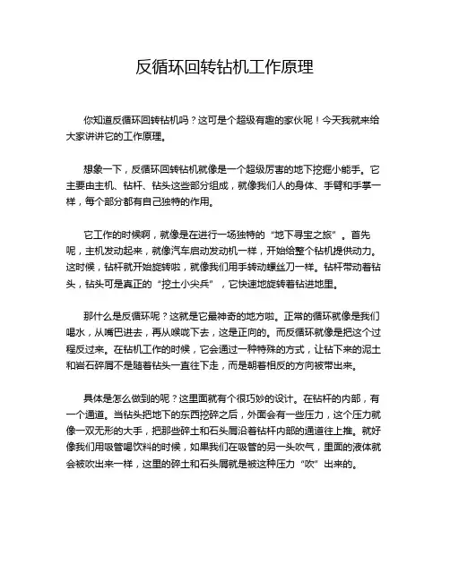 反循环回转钻机工作原理