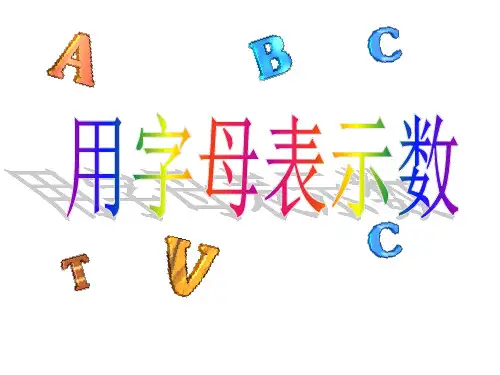 五年级上册数学课件-8.2 用字母表示数丨苏教版 (共24张PPT)