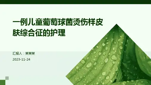 一例儿童葡萄球菌烫伤样皮肤综合征的护理案例分享讲课