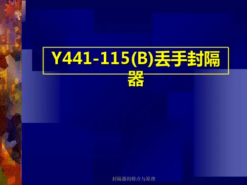 封隔器的特点与原理课件
