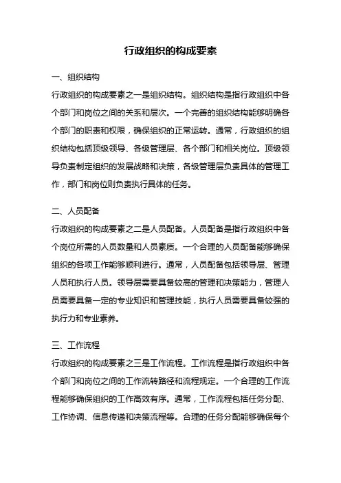 行政组织的构成要素