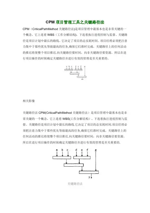 CPM项目管理工具之关键路径法