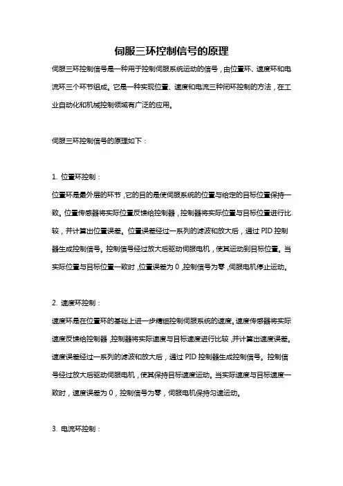 伺服三环控制信号的原理