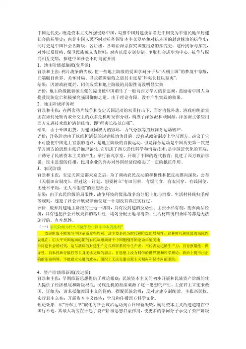 [方案]近代中国社会各阶级对国家出路的探索