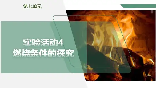 人教版(2024新版)九年级化学上学期【精品课件】第七单元实验活动4 燃烧条件的探究