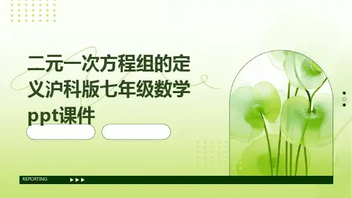 二元一次方程组的定义沪科版七年级数学ppt课件