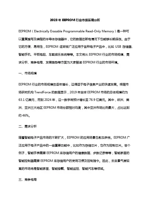 2023年EEPROM行业市场环境分析
