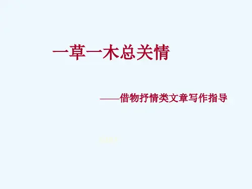 借物抒情作文指导