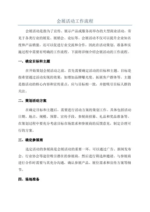 会展活动工作流程