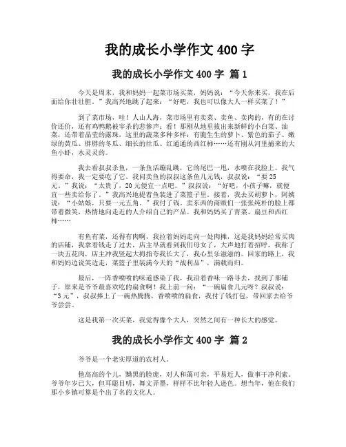 我的成长小学作文400字-9