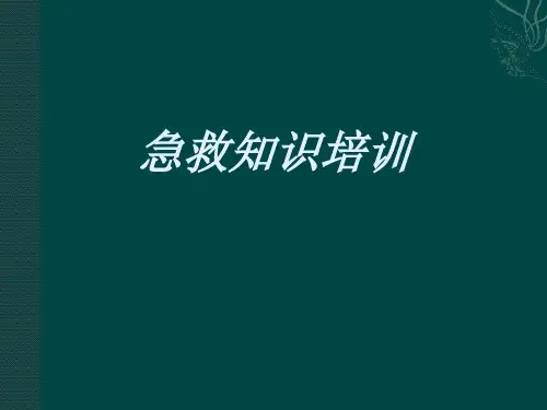 眼科急救知识培训-幻灯片