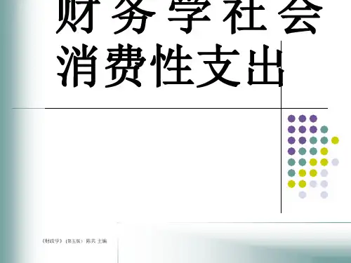 财务学社会消费性支出
