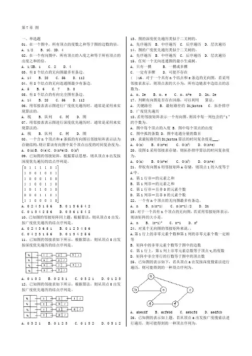 数据结构习题与答案图