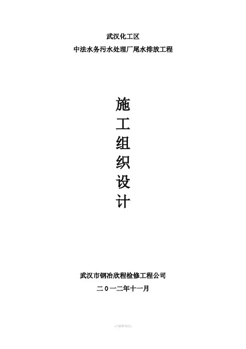 尾水排放施工组织设计