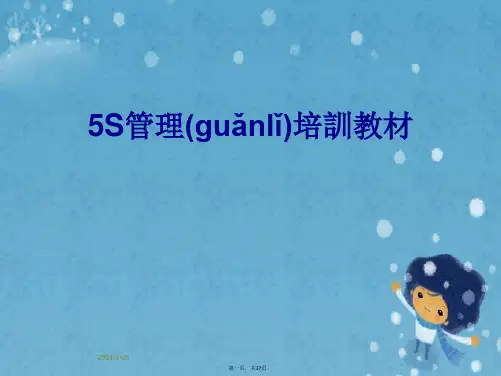 5S管理培训教材