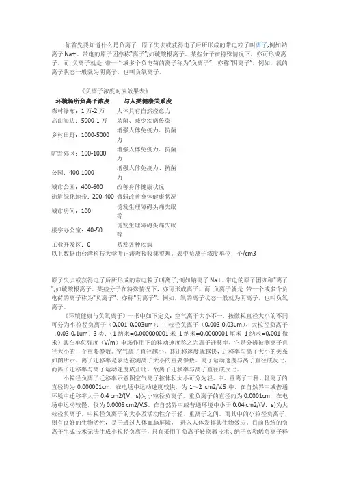 负离子