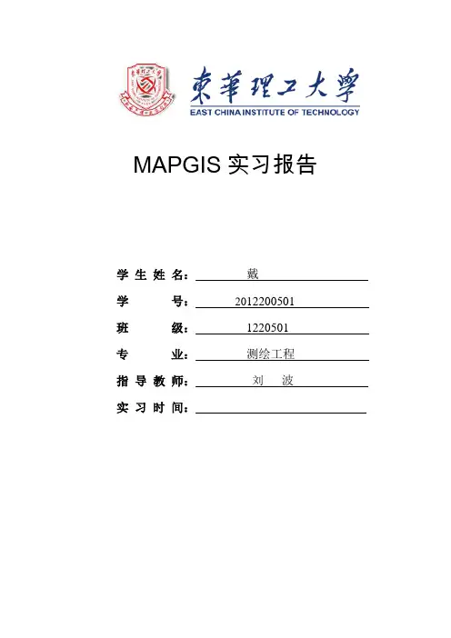 mapgis实训报告