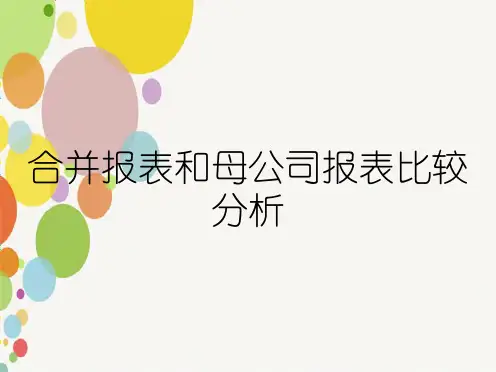 合并报表和母公司报表比较分析