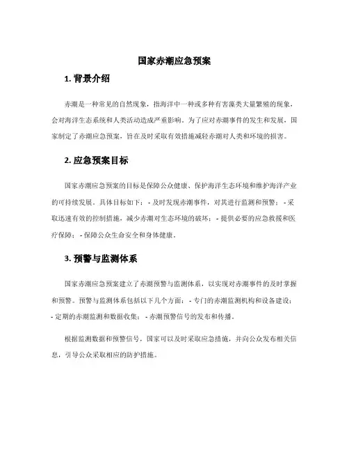 国家赤潮应急预案