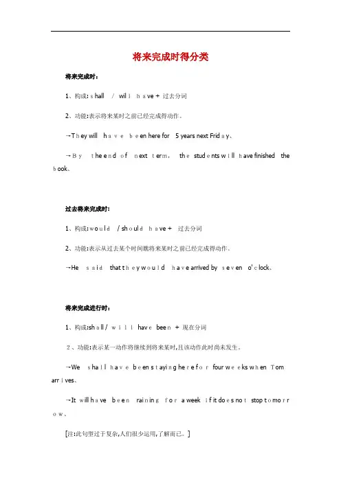 将来完成时