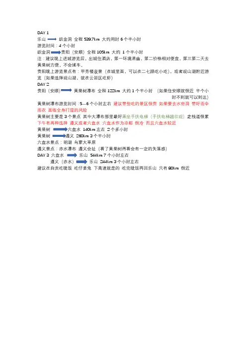 贵州3日游攻略