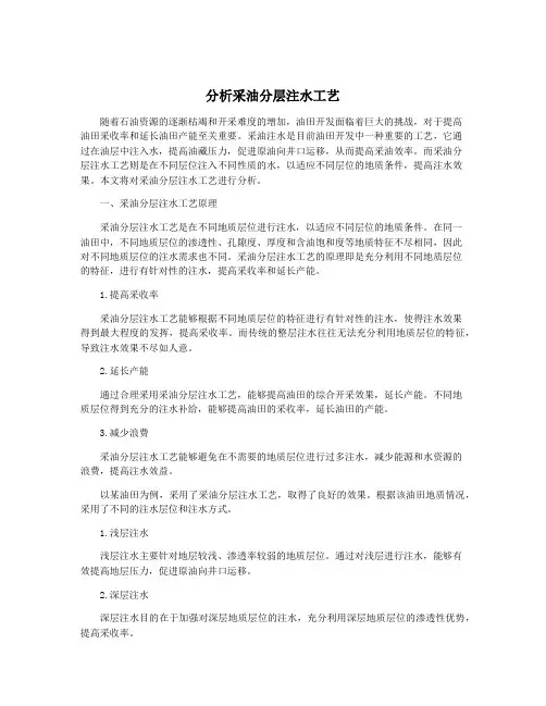 分析采油分层注水工艺