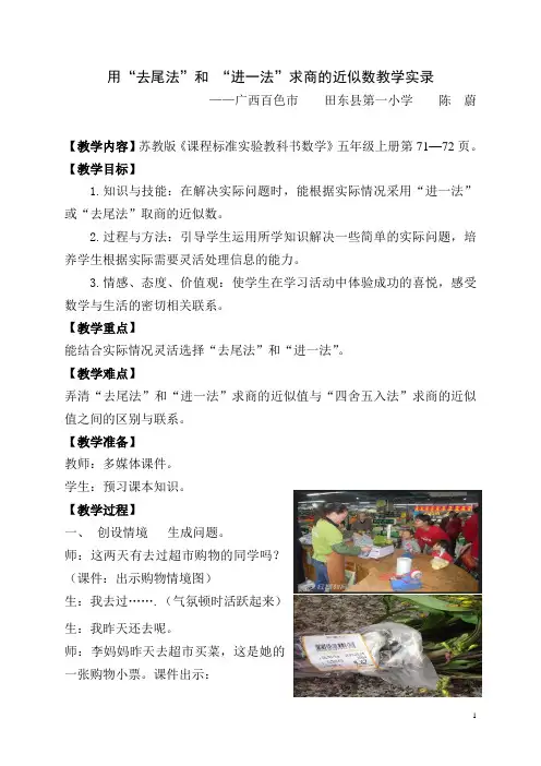 陈蔚去尾法、进一法教学实录 (新)1